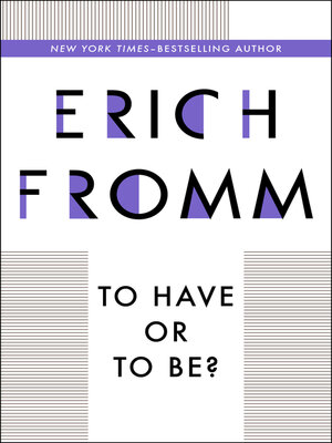 cover image of To Have or To Be?